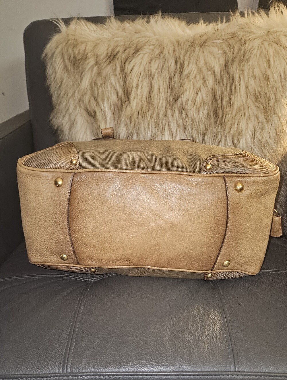 PradaLogo Jacquard Shoulder Bag - Picture 11 of 14